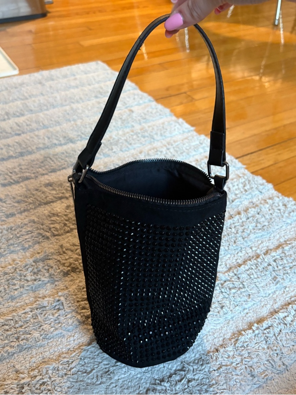 Mini Rinestone Bucket Bag